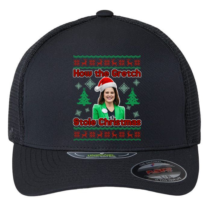 How The Gretch Stole Christmas Ugly Christmas Sweater Flexfit Unipanel Trucker Cap