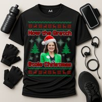 How The Gretch Stole Christmas Ugly Christmas Sweater Cooling Performance Crew T-Shirt