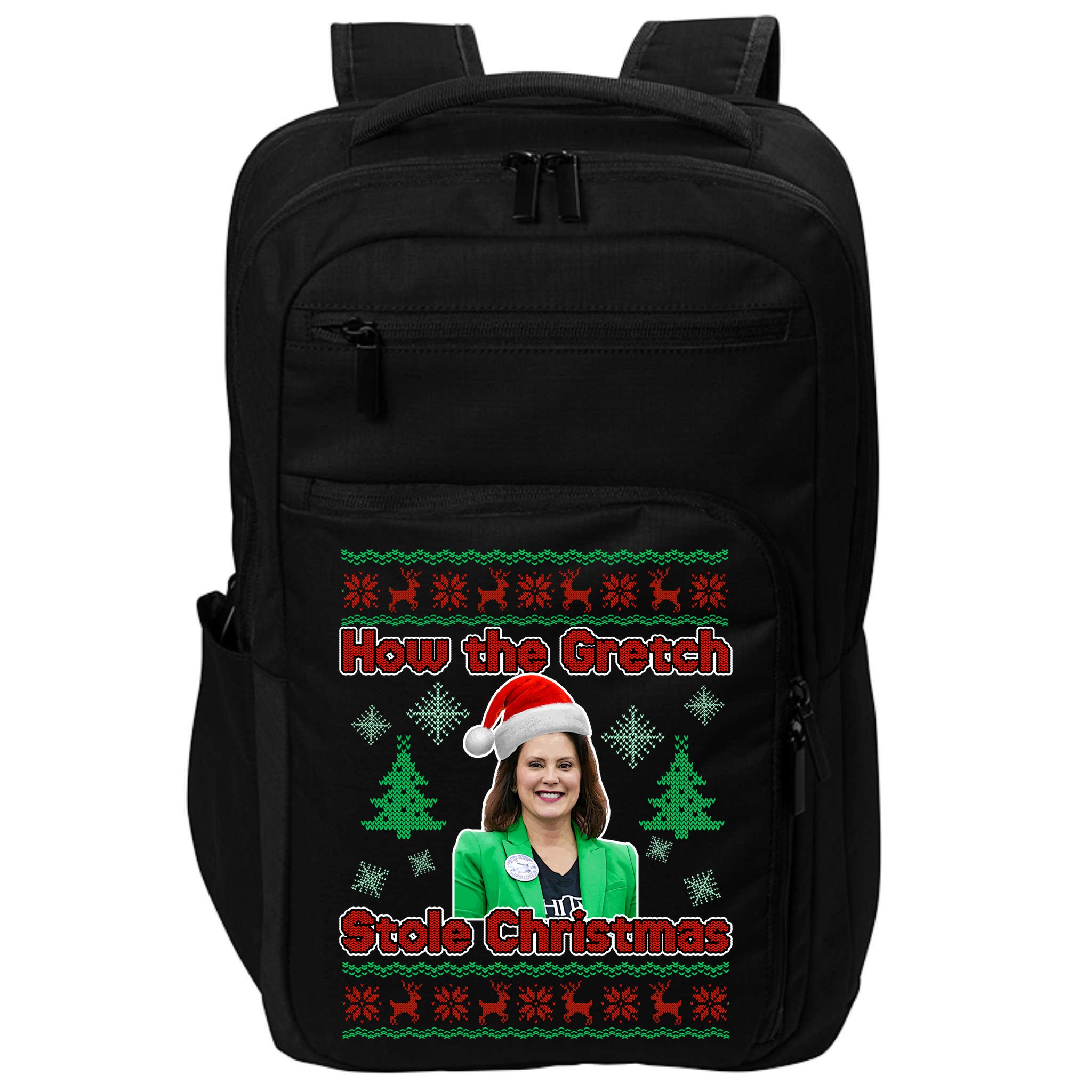 How The Gretch Stole Christmas Ugly Christmas Sweater Impact Tech Backpack