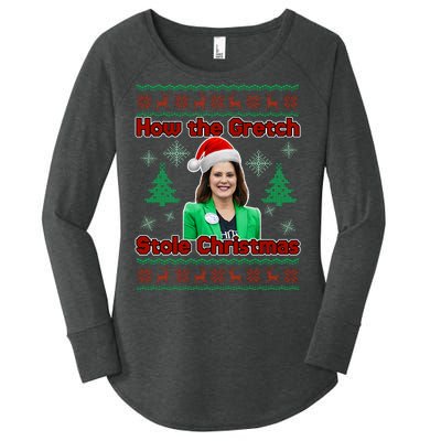 How The Gretch Stole Christmas Ugly Christmas Sweater Women's Perfect Tri Tunic Long Sleeve Shirt