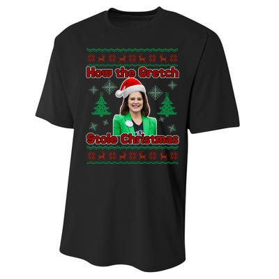 How The Gretch Stole Christmas Ugly Christmas Sweater Performance Sprint T-Shirt