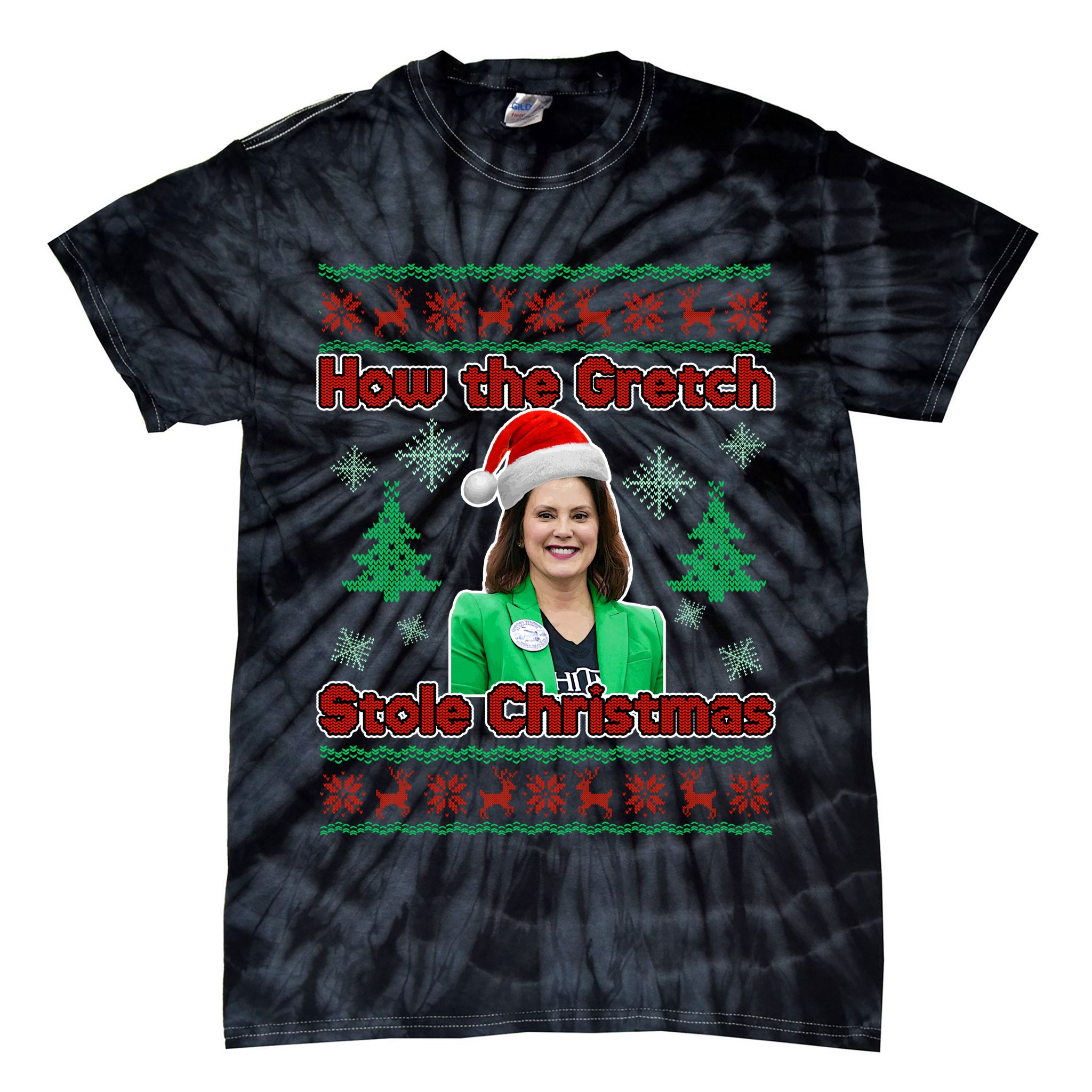 How The Gretch Stole Christmas Ugly Christmas Sweater Tie-Dye T-Shirt