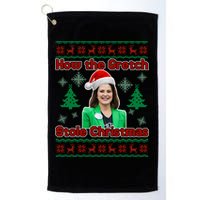 How The Gretch Stole Christmas Ugly Christmas Sweater Golf Towel