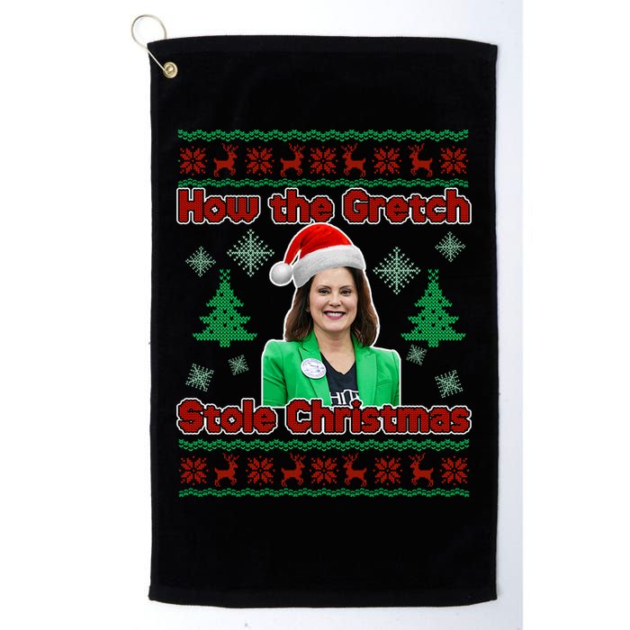 How The Gretch Stole Christmas Ugly Christmas Sweater Golf Towel