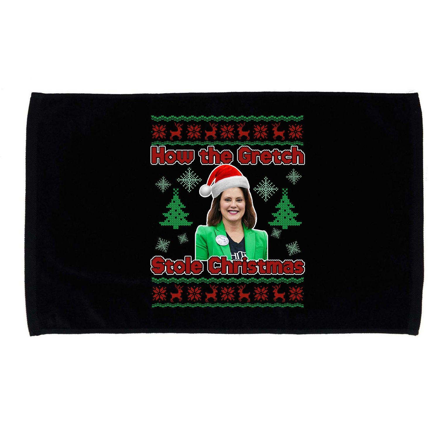 How The Gretch Stole Christmas Ugly Christmas Sweater Microfiber Hand Towel