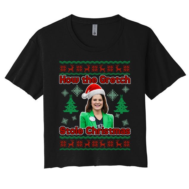 How The Gretch Stole Christmas Ugly Christmas Sweater Crop Top