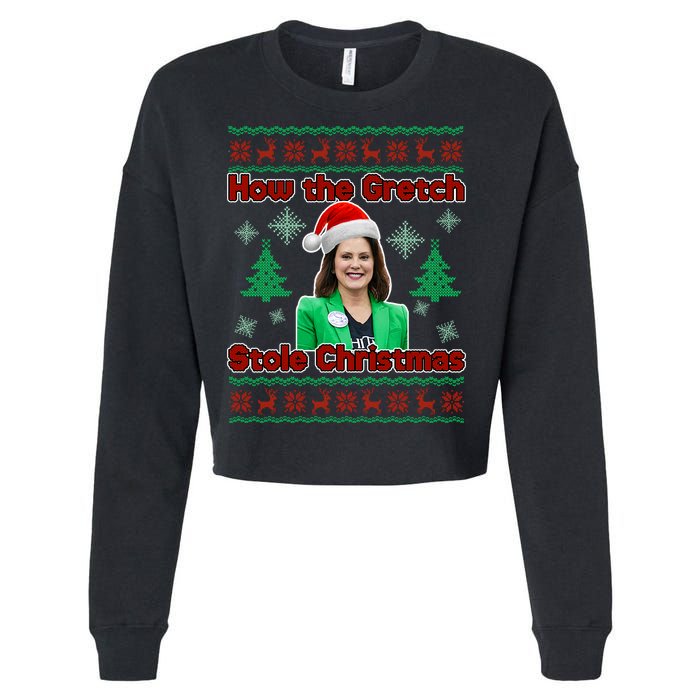 How The Gretch Stole Christmas Ugly Christmas Sweater Cropped Pullover Crew