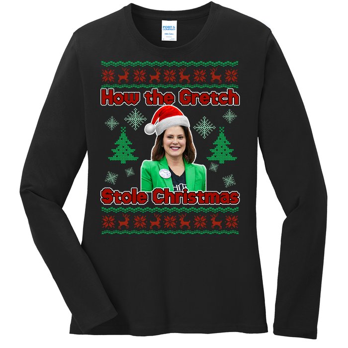 How The Gretch Stole Christmas Ugly Christmas Sweater Ladies Long Sleeve Shirt