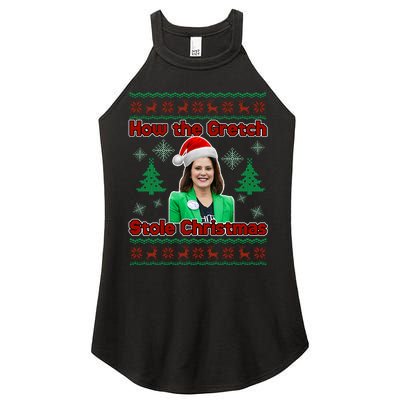 How The Gretch Stole Christmas Ugly Christmas Sweater Women’s Perfect Tri Rocker Tank