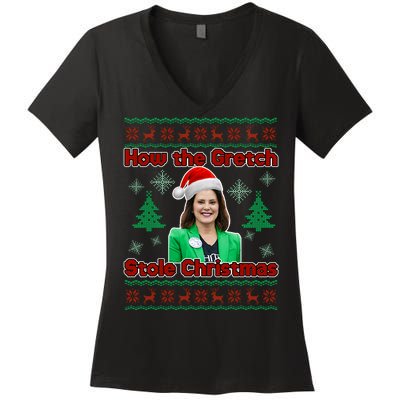 How The Gretch Stole Christmas Ugly Christmas Sweater Women's V-Neck T-Shirt