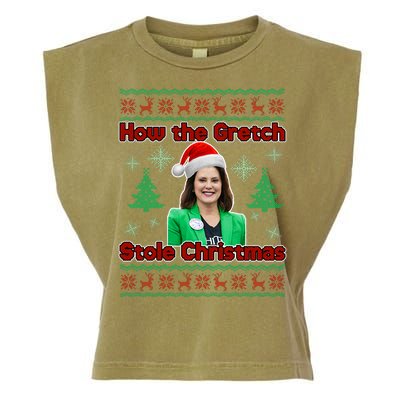 How The Gretch Stole Christmas Ugly Christmas Sweater Garment-Dyed Women's Muscle Tee