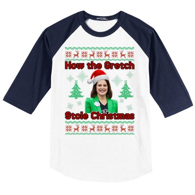 How The Gretch Stole Christmas Ugly Christmas Sweater Baseball Sleeve Shirt