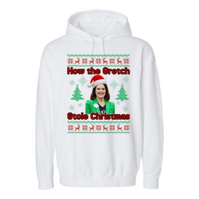 How The Gretch Stole Christmas Ugly Christmas Sweater Garment-Dyed Fleece Hoodie