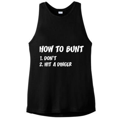 How To Bunt Don't Hit A Dinger Ladies PosiCharge Tri-Blend Wicking Tank