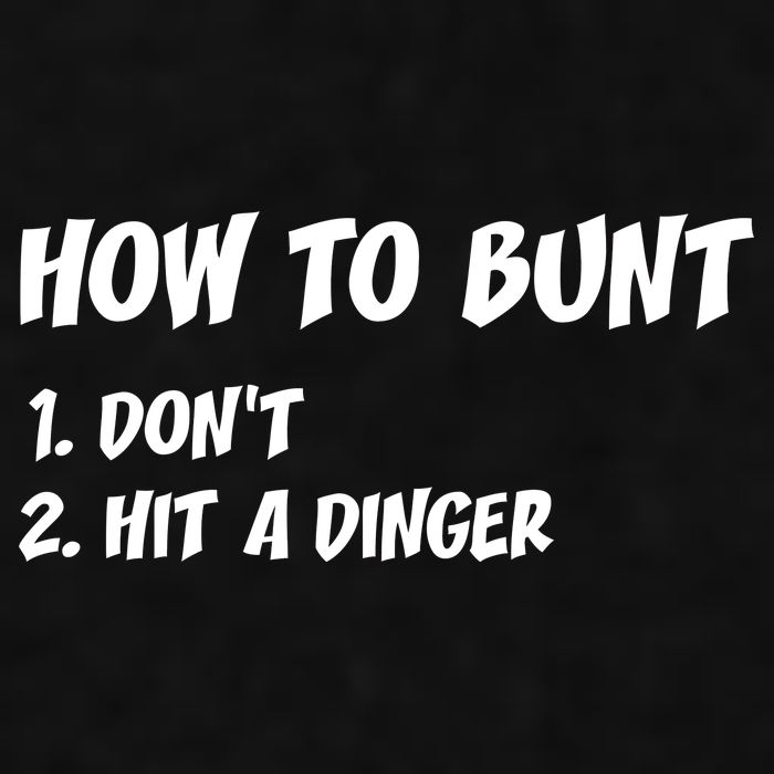 How To Bunt Don't Hit A Dinger Ladies PosiCharge Tri-Blend Wicking Tank