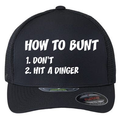 How To Bunt Don't Hit A Dinger Flexfit Unipanel Trucker Cap
