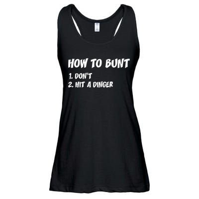 How To Bunt Don't Hit A Dinger Ladies Essential Flowy Tank