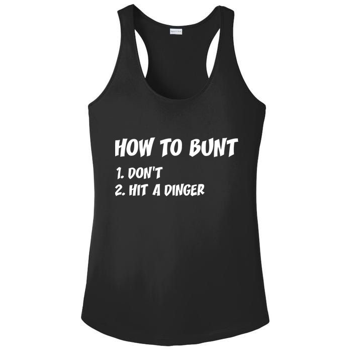 How To Bunt Don't Hit A Dinger Ladies PosiCharge Competitor Racerback Tank