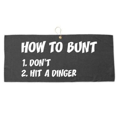 How To Bunt Don't Hit A Dinger Large Microfiber Waffle Golf Towel