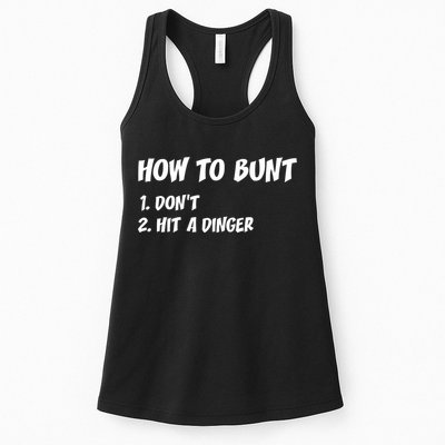How To Bunt Don't Hit A Dinger Womens Tank Top