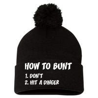 How To Bunt Don't Hit A Dinger Pom Pom 12in Knit Beanie