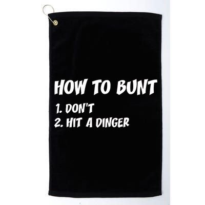 How To Bunt Don't Hit A Dinger Platinum Collection Golf Towel