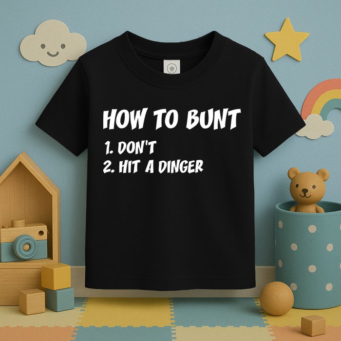 How To Bunt Don't Hit A Dinger Toddler T-Shirt