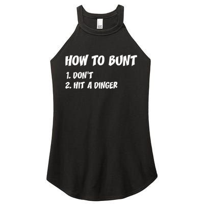 How To Bunt Don't Hit A Dinger Women's Perfect Tri Rocker Tank