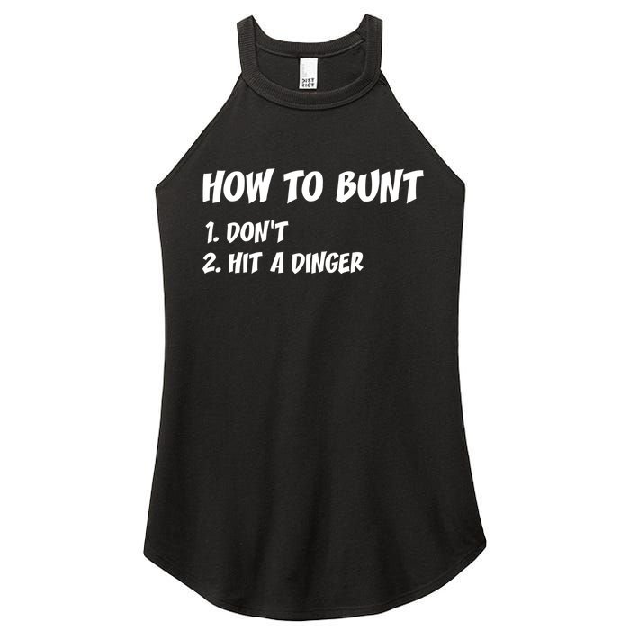 How To Bunt Don't Hit A Dinger Women's Perfect Tri Rocker Tank