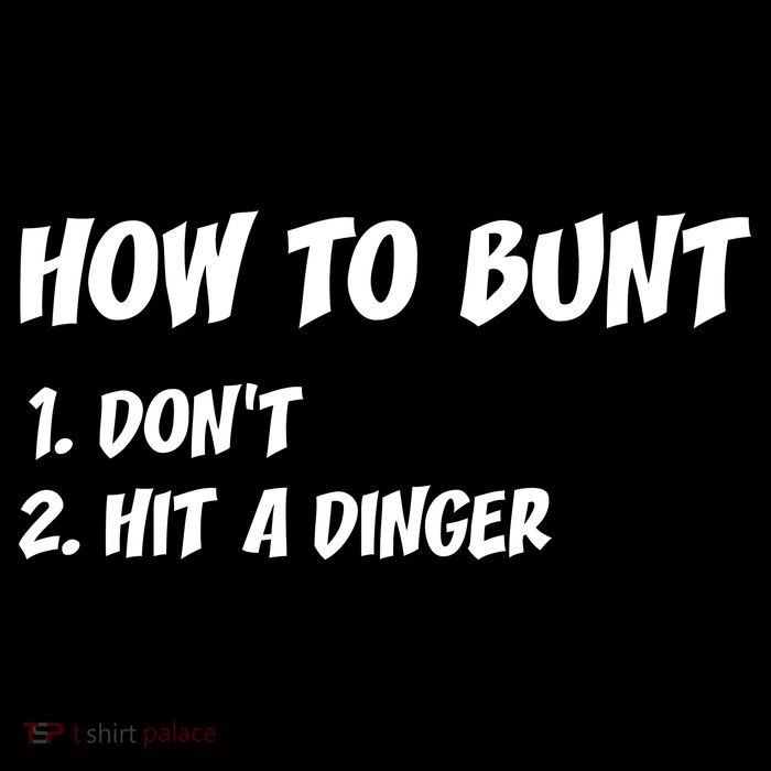 How To Bunt Don't Hit A Dinger Women's V-Neck T-Shirt