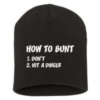 How To Bunt Don't Hit A Dinger Short Acrylic Beanie