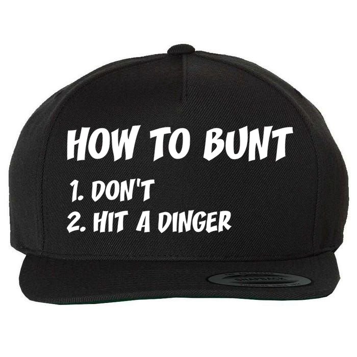 How To Bunt Don't Hit A Dinger Wool Snapback Cap