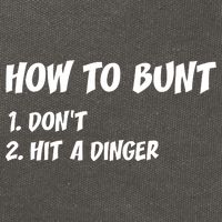 How To Bunt Don't Hit A Dinger Cotton Canvas Backpack