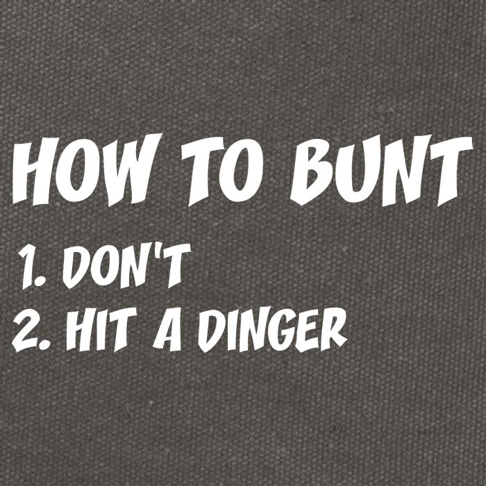 How To Bunt Don't Hit A Dinger Cotton Canvas Backpack