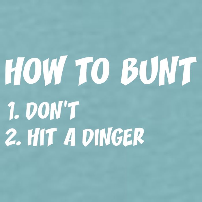 How To Bunt Don't Hit A Dinger Sueded Cloud Jersey T-Shirt