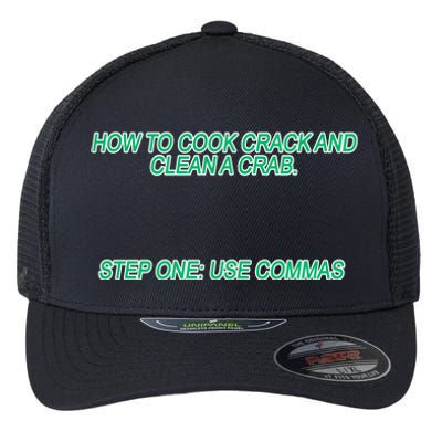 How To Cook Crack And Clean A Crab Use Commas Flexfit Unipanel Trucker Cap