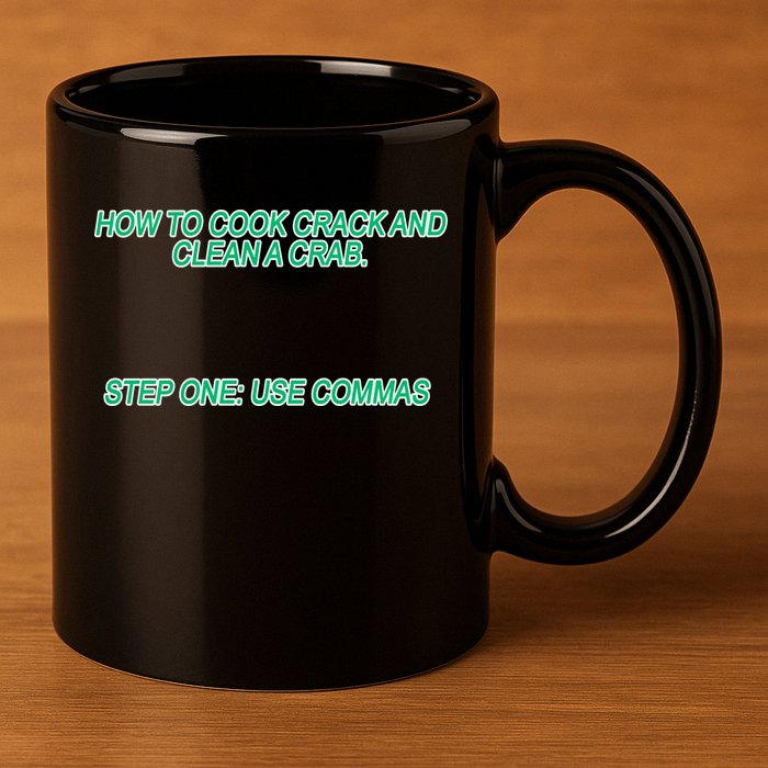 How To Cook Crack And Clean A Crab Use Commas 11oz C Handle Ceramic Mug