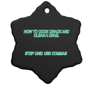 How To Cook Crack And Clean A Crab Use Commas Ceramic Star Ornament