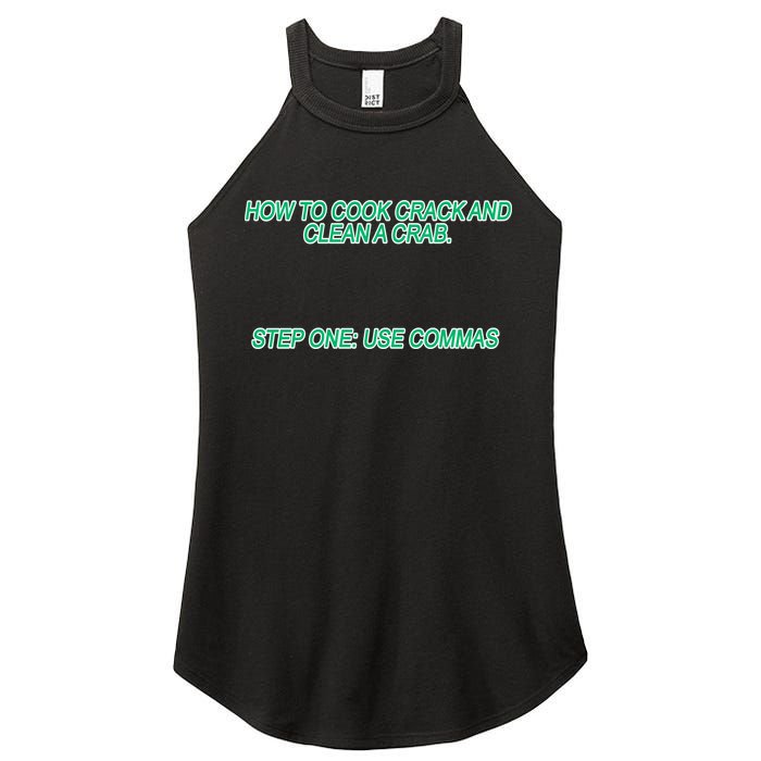 How To Cook Crack And Clean A Crab Use Commas Women's Perfect Tri Rocker Tank