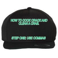 How To Cook Crack And Clean A Crab Use Commas Wool Snapback Cap
