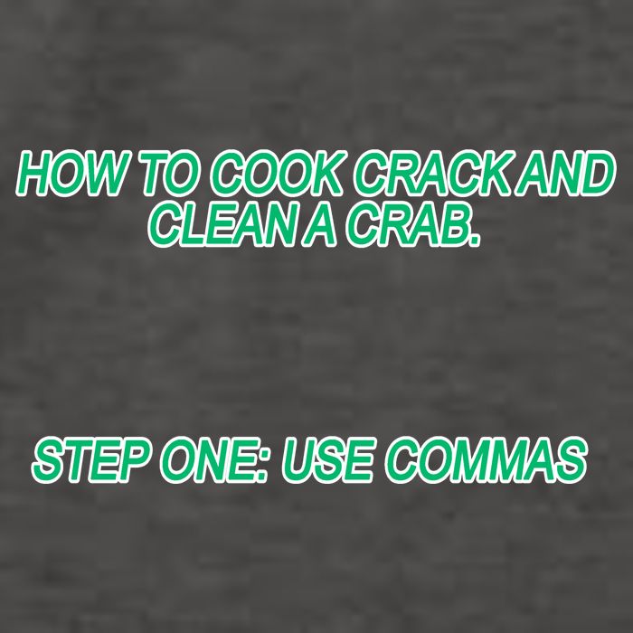 How To Cook Crack And Clean A Crab Use Commas Vector Backpack