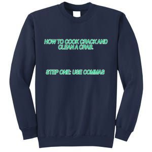 How To Cook Crack And Clean A Crab Use Commas Sweatshirt