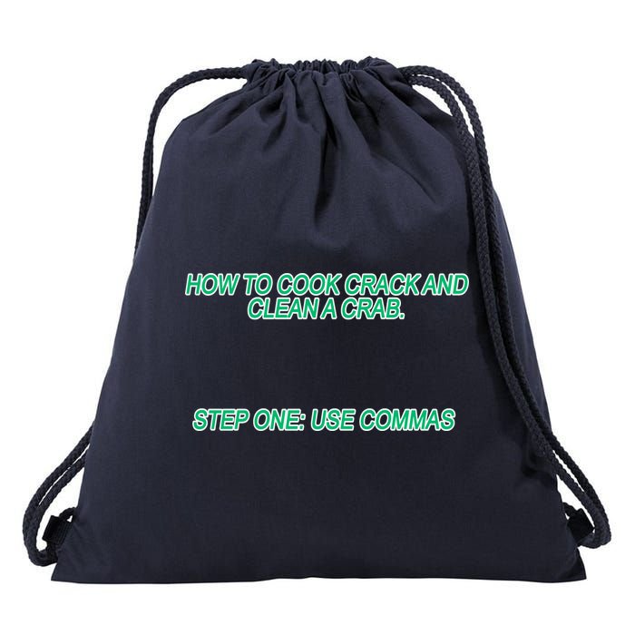 How To Cook Crack And Clean A Crab Use Commas Drawstring Bag