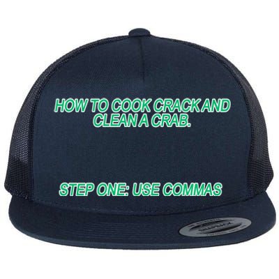 How To Cook Crack And Clean A Crab Use Commas Flat Bill Trucker Hat