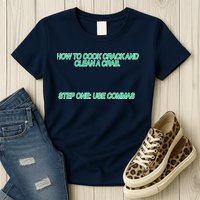 How To Cook Crack And Clean A Crab Use Commas Womens T-Shirt