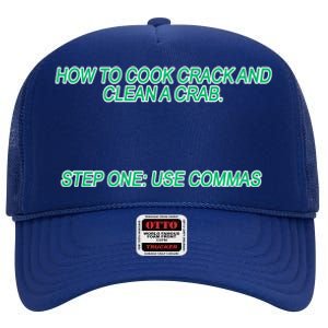 How To Cook Crack And Clean A Crab Use Commas High Crown Mesh Back Trucker Hat