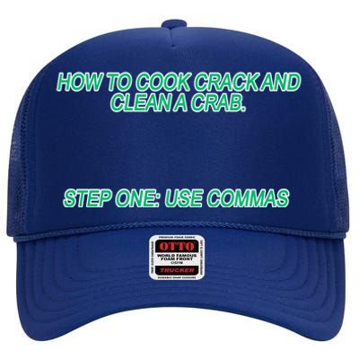 How To Cook Crack And Clean A Crab Use Commas High Crown Mesh Back Trucker Hat