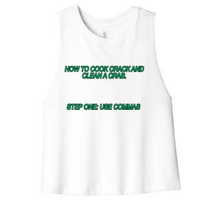 How To Cook Crack And Clean A Crab Use Commas Women's Racerback Cropped Tank