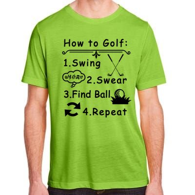 How To Golf Funny Adult ChromaSoft Performance T-Shirt