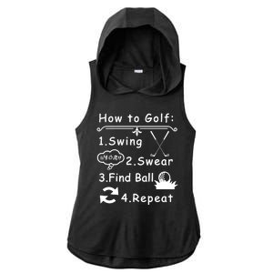 How To Golf Funny Ladies PosiCharge Tri-Blend Wicking Draft Hoodie Tank